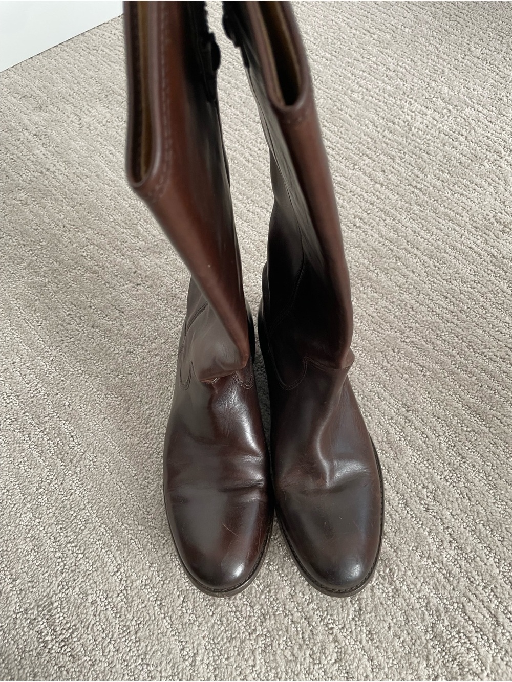 Frye Leather Boots Size 8.5 Dark Brown - Picture 2 of 9